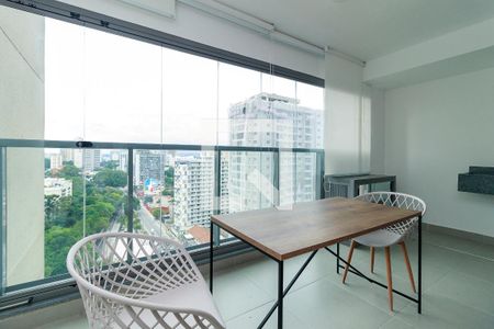 Sala - Varanda de apartamento para alugar com 1 quarto, 43m² em Santo Amaro, São Paulo