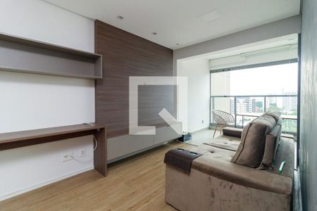 Sala de apartamento para alugar com 1 quarto, 43m² em Santo Amaro, São Paulo