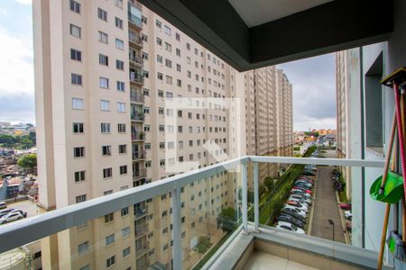 Varanda da sala de apartamento para alugar com 2 quartos, 70m² em Parque Sao Vicente, Santo André