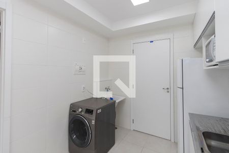 Cozinha de apartamento à venda com 1 quarto, 28m² em Jardim Caravelas, São Paulo