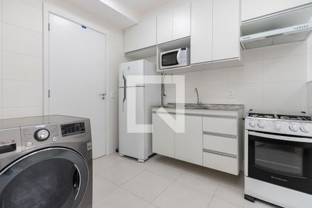 Cozinha de apartamento à venda com 1 quarto, 28m² em Jardim Caravelas, São Paulo