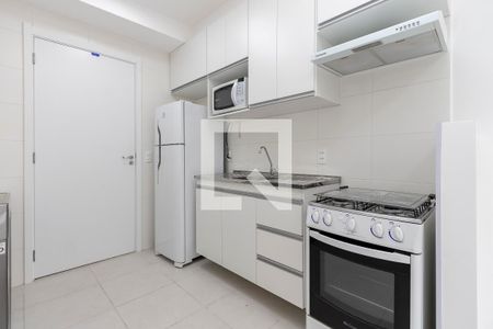 Cozinha de apartamento à venda com 1 quarto, 28m² em Jardim Caravelas, São Paulo