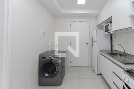 Cozinha de apartamento à venda com 1 quarto, 28m² em Jardim Caravelas, São Paulo