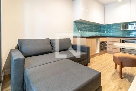 Sala/Cozinha de apartamento à venda com 1 quarto, 30m² em Indianópolis, São Paulo