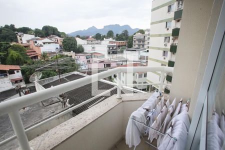 Varanda da Sala de apartamento à venda com 3 quartos, 89m² em Tanque, Rio de Janeiro