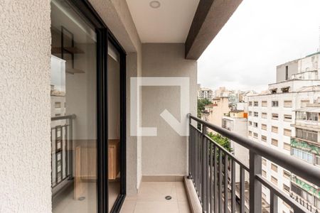 Varanda de kitnet/studio para alugar com 1 quarto, 27m² em Vila Buarque, São Paulo