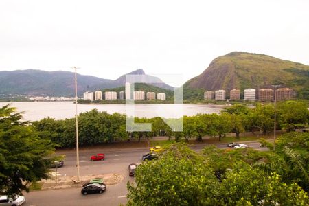 Vista do Quarto - LAgoa e Cristo Redentor de apartamento para alugar com 2 quartos, 96m² em Lagoa, Rio de Janeiro