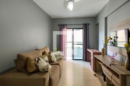 Sala de apartamento para alugar com 1 quarto, 70m² em Canto do Forte, Praia Grande