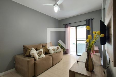 Sala de apartamento para alugar com 1 quarto, 70m² em Canto do Forte, Praia Grande