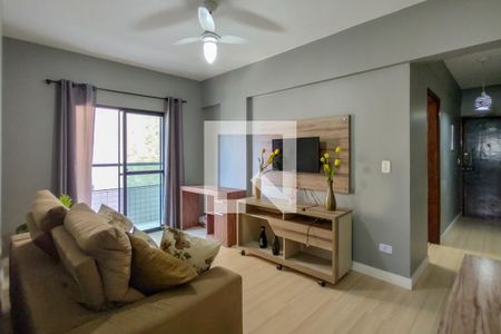 Sala de apartamento para alugar com 1 quarto, 70m² em Canto do Forte, Praia Grande