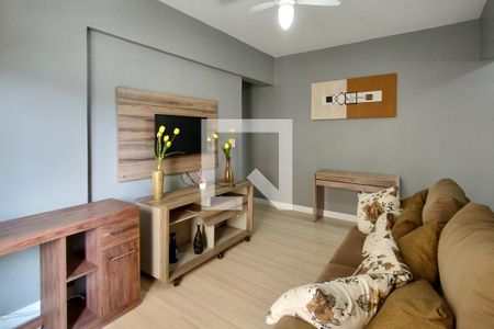 Sala de apartamento para alugar com 1 quarto, 70m² em Canto do Forte, Praia Grande