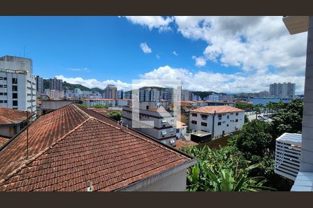 Vista da Sala de apartamento para alugar com 1 quarto, 60m² em Gonzaga, Santos