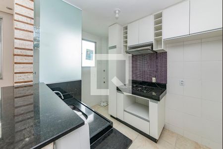 Cozinha de apartamento para alugar com 2 quartos, 48m² em Cabral, Contagem