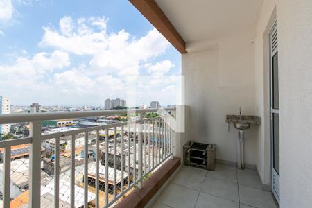 Varanda da Sala  de apartamento para alugar com 2 quartos, 46m² em Vila Carmosina, São Paulo