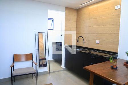 Sala/Cozinha de casa de condomínio para alugar com 1 quarto, 48m² em Mirandópolis, São Paulo