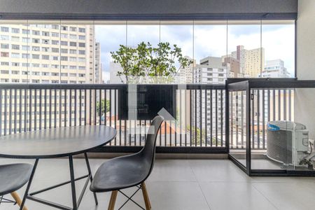 Varanda de kitnet/studio para alugar com 1 quarto, 33m² em Campos Elíseos, São Paulo