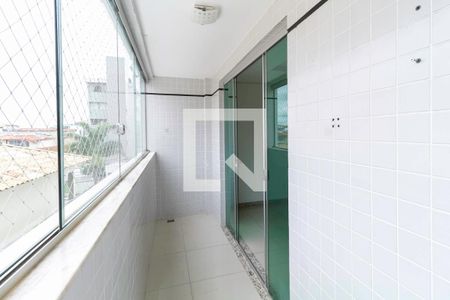 Varanda da sala de apartamento à venda com 3 quartos, 85m² em Castelo, Belo Horizonte