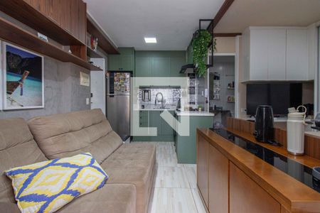 Sala e quarto de apartamento para alugar com 1 quarto, 35m² em Cambuci, São Paulo