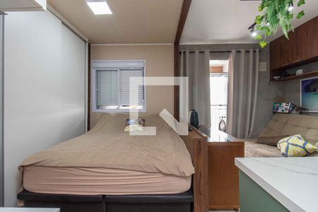 Sala e quarto de apartamento para alugar com 1 quarto, 35m² em Cambuci, São Paulo