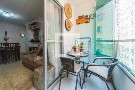 Varanda da Sala de apartamento à venda com 3 quartos, 73m² em Parque Sao Vicente, Santo André