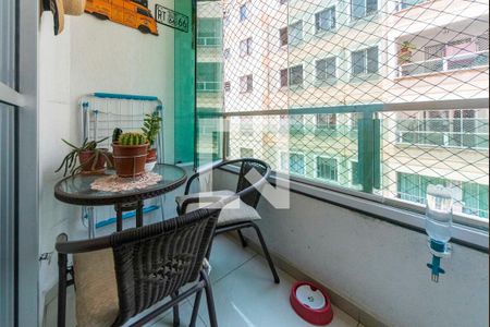 Varanda da Sala de apartamento à venda com 3 quartos, 73m² em Parque Sao Vicente, Santo André