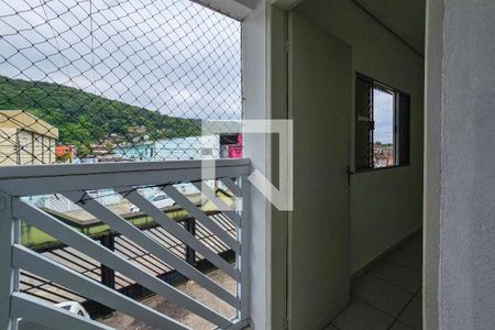 varanda do quarto de casa de condomínio para alugar com 2 quartos, 70m² em Parque Enseada, Guarujá