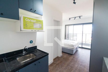 Cozinha de apartamento para alugar com 1 quarto, 25m² em Vila Clementino, São Paulo