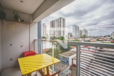 varanda de kitnet/studio para alugar com 1 quarto, 25m² em Indianópolis, São Paulo