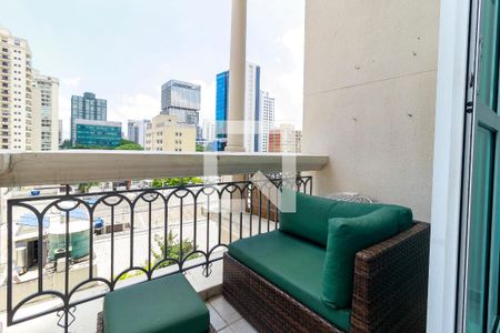 Sala - Varanda de apartamento para alugar com 1 quarto, 45m² em Campo Belo, São Paulo