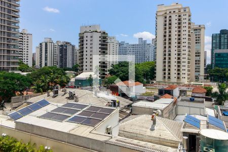 Sala - Vista de apartamento para alugar com 1 quarto, 45m² em Campo Belo, São Paulo