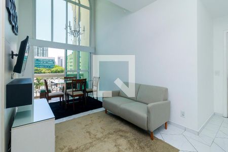 Sala de apartamento para alugar com 1 quarto, 45m² em Campo Belo, São Paulo