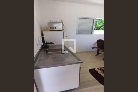 Sala de Jantar e cozinha de kitnet/studio para alugar com 1 quarto, 40m² em Coqueiros, Florianópolis