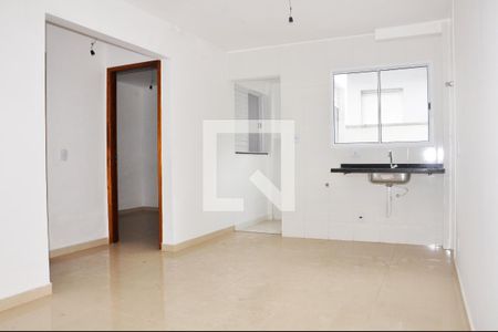 Detalhe - Sala e Cozinha de apartamento para alugar com 2 quartos, 40m² em Jaguará, São Paulo