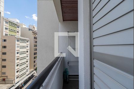 Varanda da Sala/Quarto de apartamento para alugar com 1 quarto, 28m² em Bela Vista, São Paulo