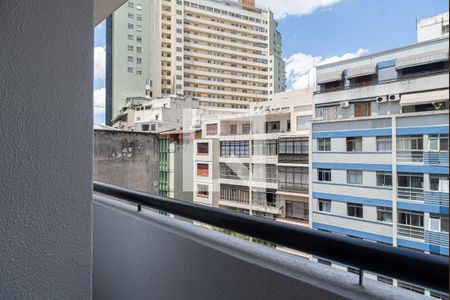 Varanda da Sala/Quarto de apartamento para alugar com 1 quarto, 28m² em Bela Vista, São Paulo