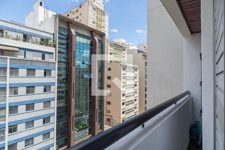 Varanda da Sala/Quarto de apartamento para alugar com 1 quarto, 28m² em Bela Vista, São Paulo