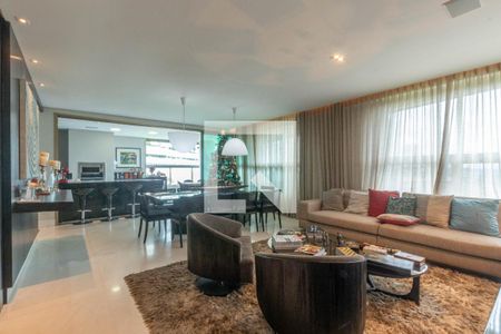 Sala de apartamento à venda com 4 quartos, 278m² em Vila da Serra, Nova Lima