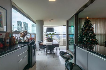 Varanda gourmet de apartamento à venda com 4 quartos, 278m² em Vila da Serra, Nova Lima