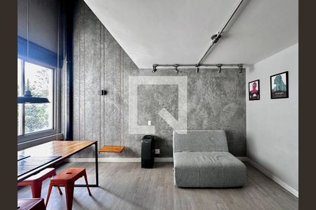 Sala de apartamento para alugar com 1 quarto, 50m² em Brooklin, São Paulo