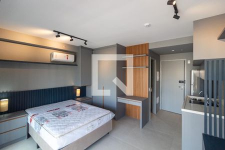 Sala - Quarto  de kitnet/studio para alugar com 1 quarto, 30m² em Santo Amaro, São Paulo