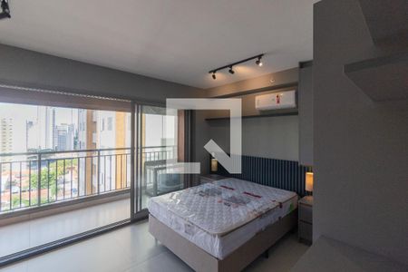 Sala - Quarto  de kitnet/studio para alugar com 1 quarto, 30m² em Santo Amaro, São Paulo