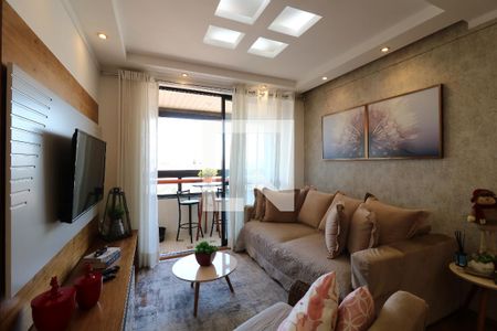 Sala de apartamento à venda com 2 quartos, 83m² em Vila Valparaíso, Santo André