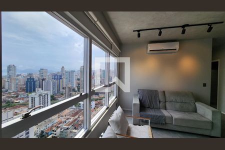 Sala de apartamento para alugar com 2 quartos, 72m² em Embaré, Santos