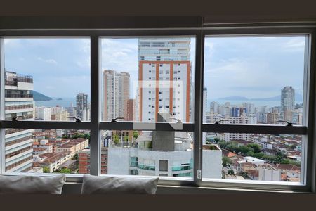 Vista da Sala de apartamento para alugar com 2 quartos, 72m² em Embaré, Santos