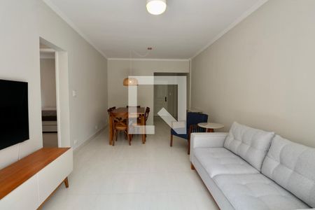 Sala de apartamento para alugar com 2 quartos, 85m² em Jardim Belmar, Guarujá