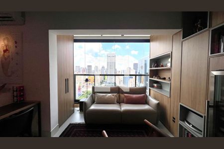 Sala  de apartamento à venda com 1 quarto, 48m² em Pinheiros, São Paulo