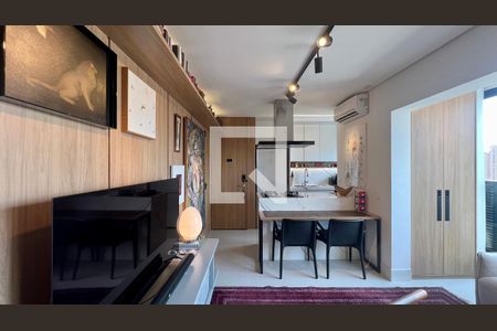 Sala  de apartamento à venda com 1 quarto, 48m² em Pinheiros, São Paulo