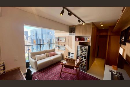 Sala  de apartamento à venda com 1 quarto, 48m² em Pinheiros, São Paulo