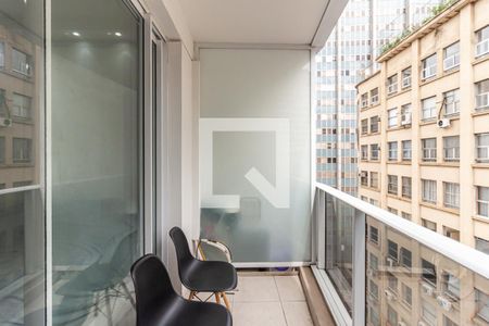 Varanda de kitnet/studio à venda com 1 quarto, 23m² em Centro Histórico de São Paulo, São Paulo