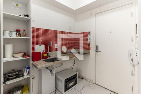 Cozinha de kitnet/studio à venda com 1 quarto, 23m² em Centro Histórico de São Paulo, São Paulo